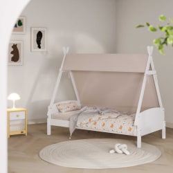 Boori Matilda Kids Single Bed with Roof &Tent, Bar...