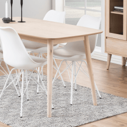 Hjem Design Nyx Dining Chair, Set of 2, White