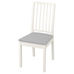 IKEA EKEDALEN Chair, White, Orrsta Light Grey