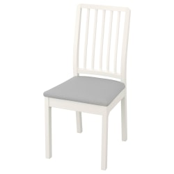 IKEA EKEDALEN Chair, White, Orrsta Light Grey