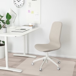IKEA LANGFJALL Office Chair, Gunnared Beige, White