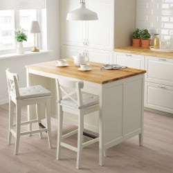 IKEA TORNVIKEN Kitchen island 126x77CM Off-white, ...