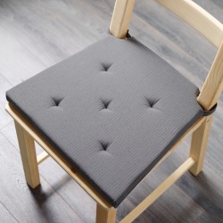 IKEA JUSTINA Chair Pad 35/42x40x4.0CM GREY