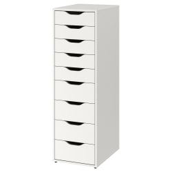 IKEA ALEX Drawer unit with 9 drawers, white, 36x11...