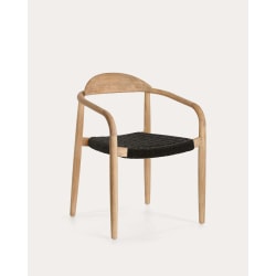 Kave Home Nina Dining Chair, Black & Natural