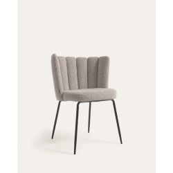 Kave Home Aniela Boucle Dining Chair, Grey