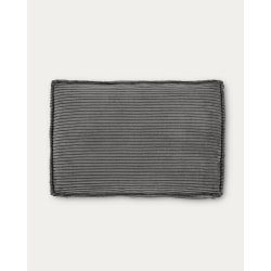 Kave Home Blok Corduroy Rectangle Cushion, Grey, 6...