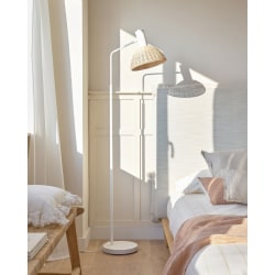 Kave Home DAMILA Floor Lamp with Rattan Shade