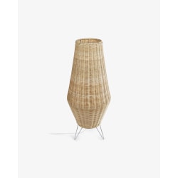 Kave Home Kamaria Rattan Floor Lamp, Low