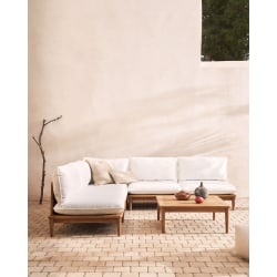 Kave Home Portitxol Corner Sofa + Coffee Table Set...