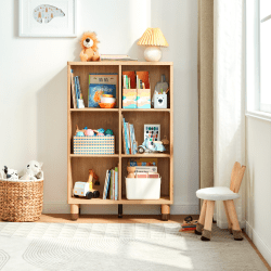 Linspire Horizon Kids 6 Cube Bookshelf, Natural