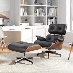 MODE Eames Replica Lounge Chair with ottoman, Natu...