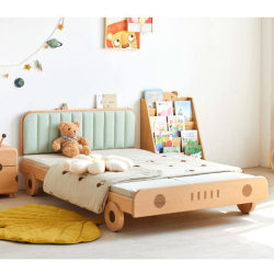 SolidWood Ayla Car Styling Small Queen Bed Frame, ...