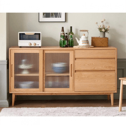 Solidwood Bailey Sideboard, 125x40x81CM, Oak