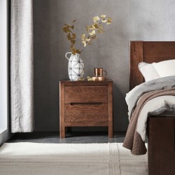 Solidwood Edinburgh Bedside Table, 47x37x50cm, Wal...