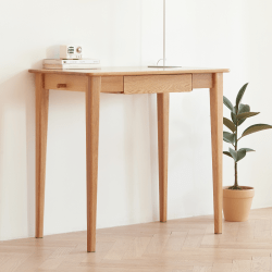 Solidwood Bailey Desk with 1 Drawer, Natural