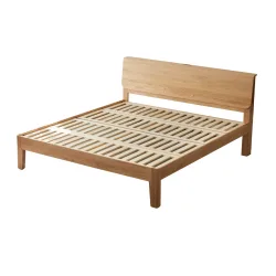 Solidwood Bailey Small Queen Bed Frame, Oak