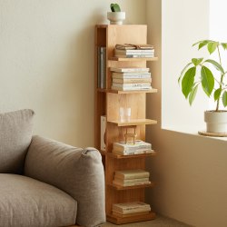 Solidwood Fuji 6-Tier Bookshelf