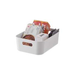 ZenLife Storage Basket with Handle, Small, White, ...