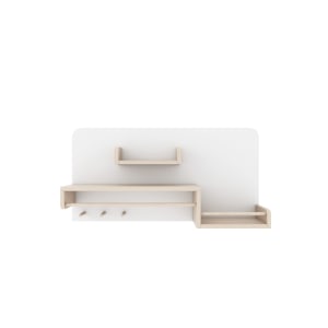 Alpaka Kaia Kids Hanging Shelf, White and Oak, 90x21.5x45cm
