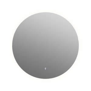 Aruvo Arled Round LED Acrylic Frame Bathroom Mirror with Demister 900mm