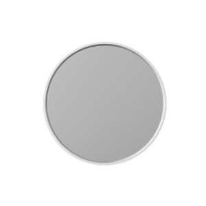 Aruvo Cstone Round Composite Stone Bathroom Mirror White 700mm