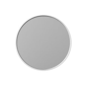 Aruvo Cstone Round Composite Stone Bathroom Mirror White 850mm