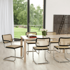 BohoBoho Gronadal Cantilever Chair, Natural, 46x50x79cm, Set of 2