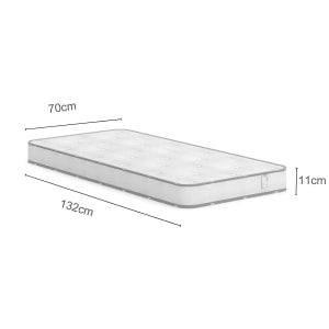 Boori Natty Pocket Spring Cot Mattress - 70x132x11cm