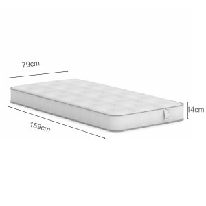 Boori Natty Pocket Spring Cot Mattress - (79x159x14cm)