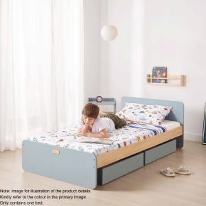 Boori Neat Kids Single Bed Frame, Cherry and Almond