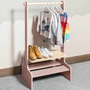 Boori Tidy Kids Clothing Rack, Cherry and Almond