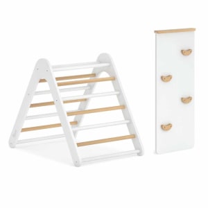 Boori Tidy Kids Climbing Triangle & Ramp 2 Piece Set, Barley and Almond