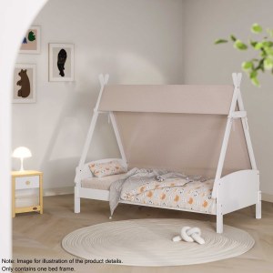 Boori Matilda Kids Single Floor Bed, Barley White