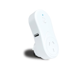 Brilliant IRELAND Smart WiFi Plug with USB Charger, White