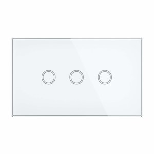 Brilliant ELITE Glass Wall Switches, 3 Gang, White