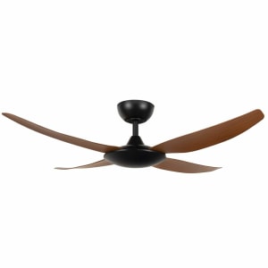 Brilliant AMARI 52in 4-Blade DC Ceiling Fan, Black/Walnut