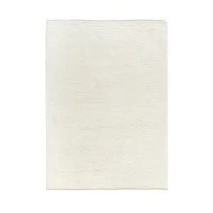 DreamWeaver Pure Scandinavian Wool Rug, Ivory, 80x300cm