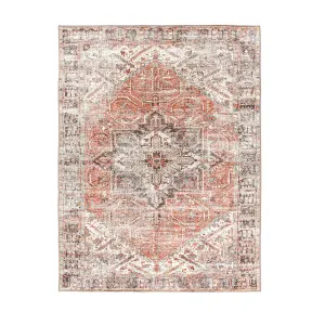 DreamWeaver Homestead Machine Washable Rug, Jezebel Red, 200x290cm