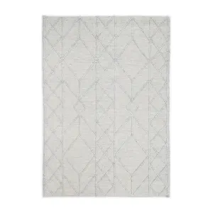 DreamWeaver Wave Scandinavian Rug, Tribal Grey, 160x230cm