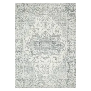 DreamWeaver Oasis Machine Washable Rug, Medallion Blue, 160x230cm