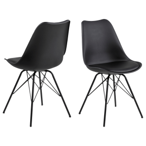 Hjem Design Nyx Dining Chair, Black, Set of 2