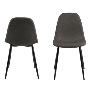 Hjem Design Verna Dining Chair, Set of 4, Grey