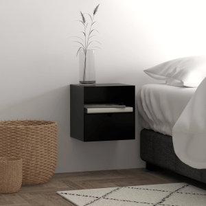 Hjem Design Jackson Bedside Table, Black