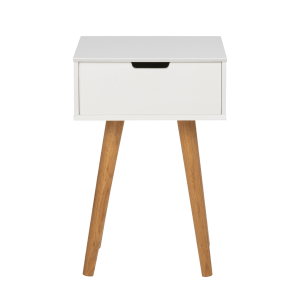 Hjem Design Mitra Bedside Table with Solid Legs