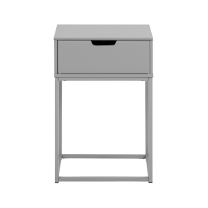 Hjem Design Mitra Bedside Table, Grey