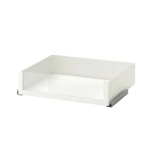 IKEA KOMPLEMENT Drawer with glass front, white 75x58CM