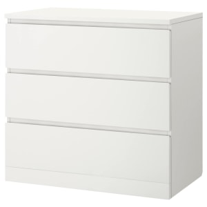 IKEA MALM Chest of 3 Drawers 80x78cm White