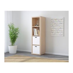 IKEA KALLAX Shelving Unit 42x147cm White stained oak effect