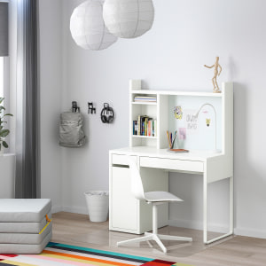 IKEA MICKE Desk with Shelves 105x50cm, White